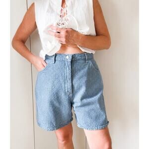 Vintage Lee Jean Shorts Waist 32 Blue Mom Fit Casual Summer 90s